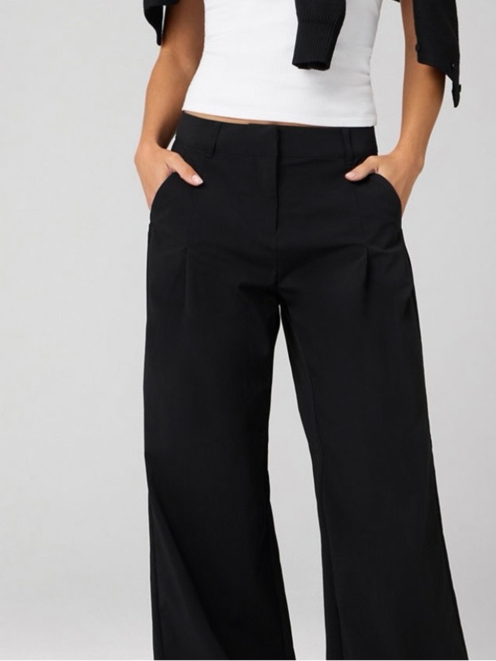 Fabletics Everyday Wide Leg Mid-Rise Trouser Size L